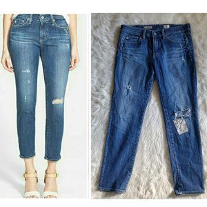 AG Adriano Goldschmied The Beau Slouchy Skinny Distressed Jeans Size 29